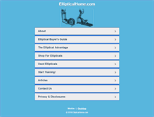 Tablet Screenshot of ellipticalhome.com